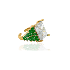 ROYAL DOMINO RING Green Mix