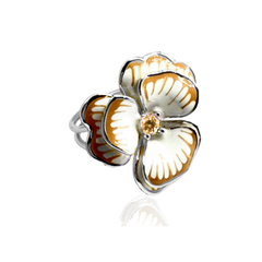 SANTORINI FLEUR Ring - Cappuccino