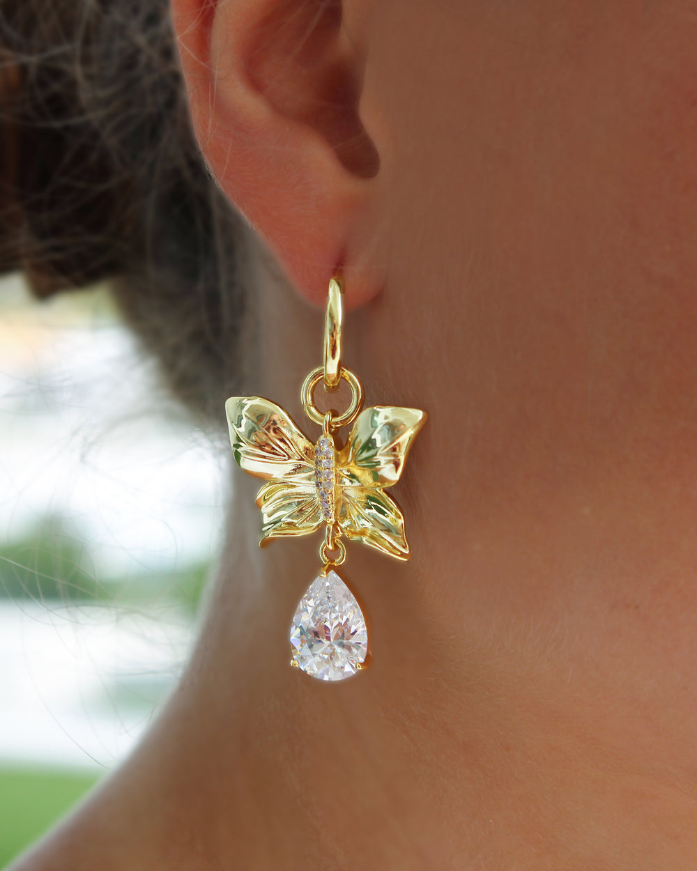 PAPILLON CRYSTAL HOOP Örhängen