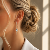 ELECKTRA SPARKLE EYE HOOP Örhängen - Blå