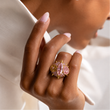 ELECKTRA SPARKLE MULTI RING - Rosa