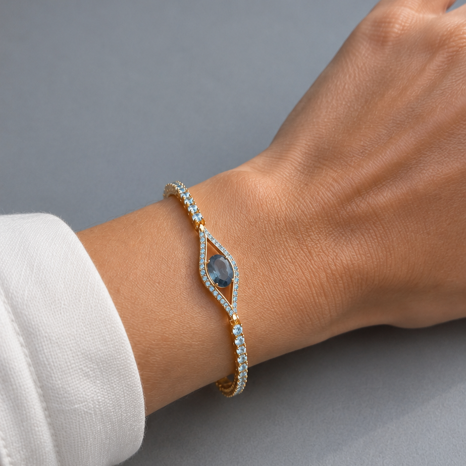 ELECKTRA SPARKLE EYE Armband - Blå