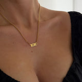 Statement Chain Necklace - XOXO