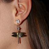 DRAGONFLY REBORN CRYSTAL STUDS Örhängen
