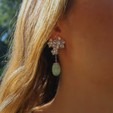 LA FLEUR TRIO MOONSTONE PEARL Earrings Light green