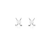 GOLFCLUB SPARKLING BALL STUDS EARRINGS
