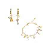 LUCKY CODE Loop Örhängen + Armband Set
