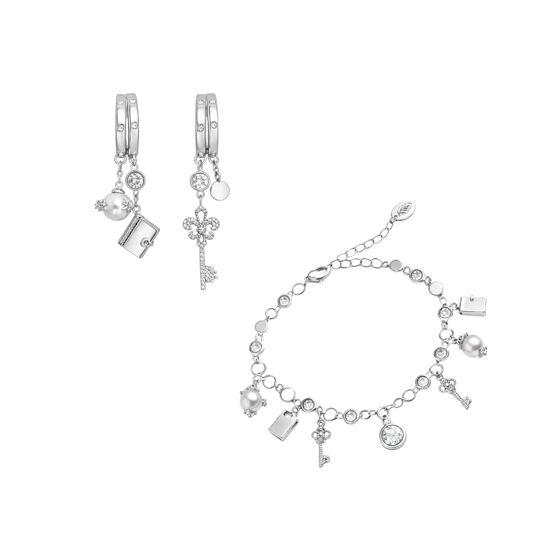 LUCKY CODE Loop Örhängen + Armband Set