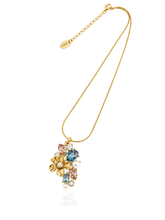 LA FLEUR SIRÈNE GARDEN PENDANT Halsband Blå