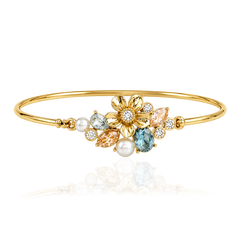 LA FLEUR SIRÈNE GARDEN CUFF Armband Blå