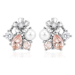 LA FLEUR SIRÈNE GARDEN STUDS Örhängen Champagne
