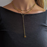 MICRO STAR HALSBAND Guld 36+6cm
