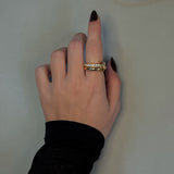 ROYALTY CRYSTAL RING Guld/Vit
