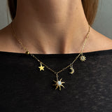 SOLAR CHARM HALSBAND Gold 40+6 cm