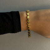 STAR CHAIN ARMBAND Guld 17+6cm