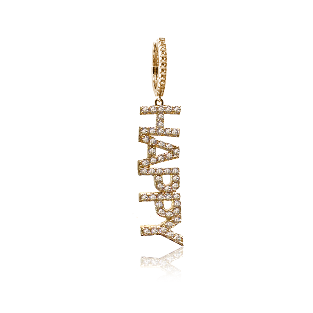STATEMENT SPARKLE HOOP Earrings - Multiple Words / All are Single