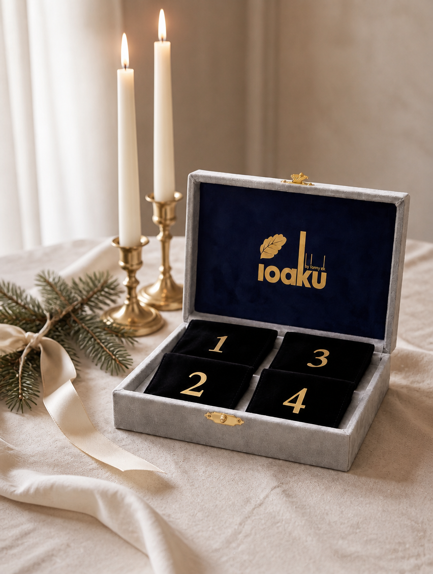 IOAKU Adventskalender 2026, julstämning cream