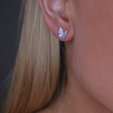 BUTTERFLY SPARKLE STUD EARRINGS