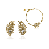 FEATHER ÉLITE Earrings + Bracelet Set