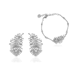 FEATHER ÉLITE Earrings + Bracelet Set
