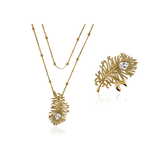 FEATHER ÉLITE Amulet 75 cm + Ring Set