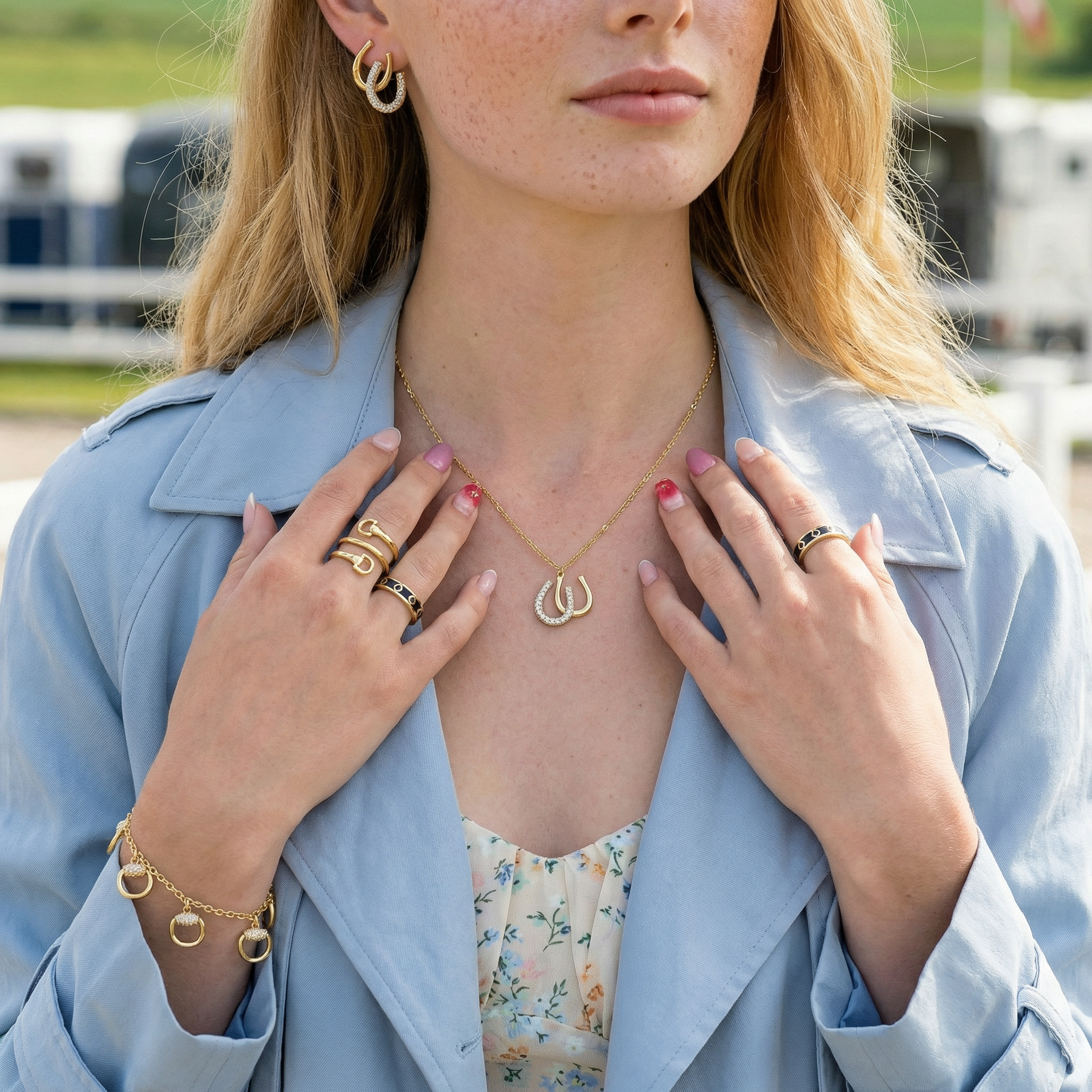 HORSESHOE SPARKLE Halsband 42 cm