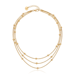 GOLDEN BERRY TRIPPLE NECKLACE