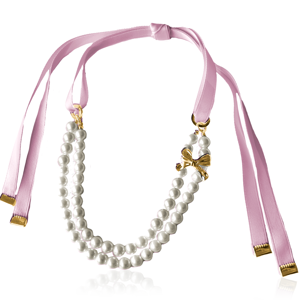 PEARL BOW HALSBAND