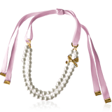 PEARL BOW HALSBAND Rosa