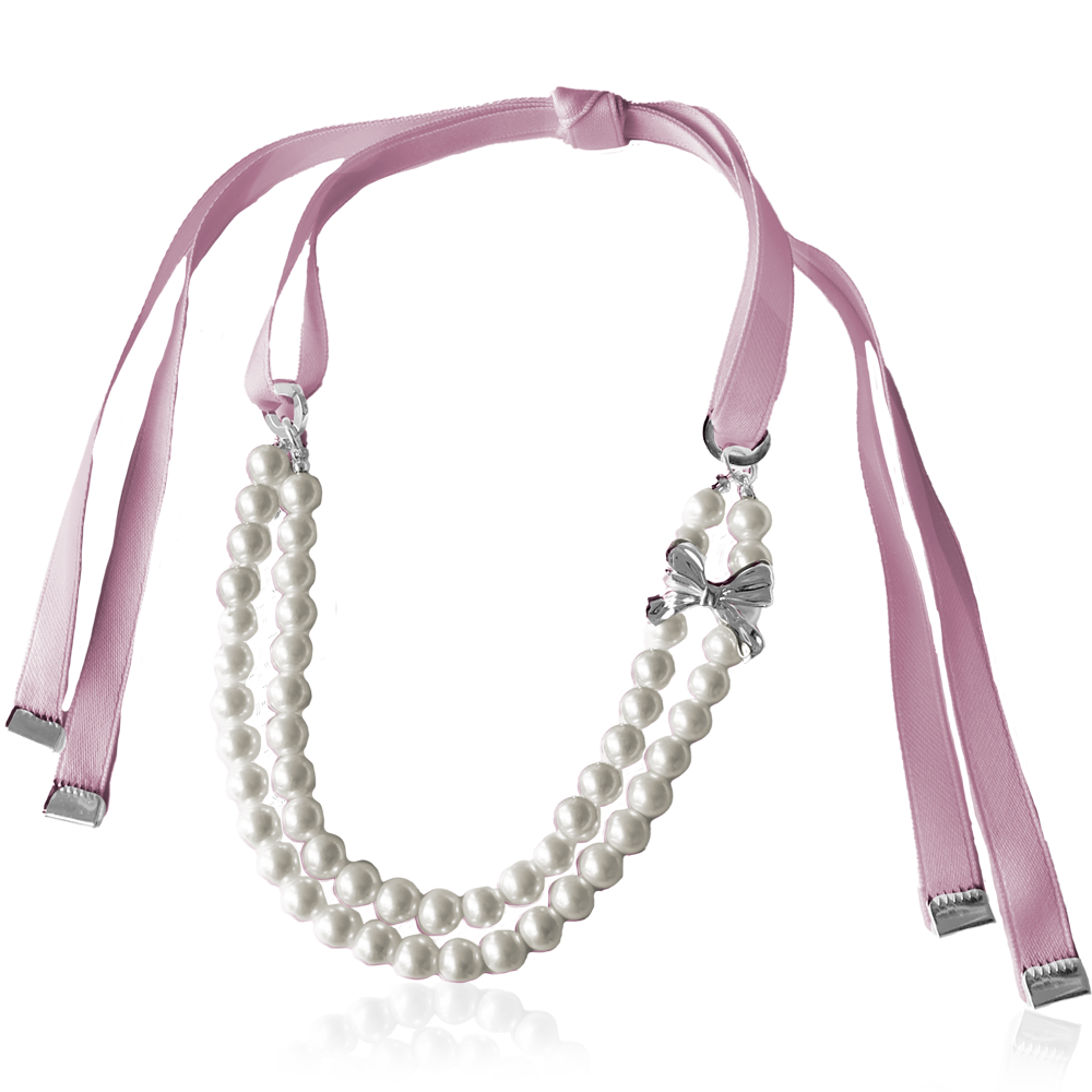 PEARL BOW HALSBAND