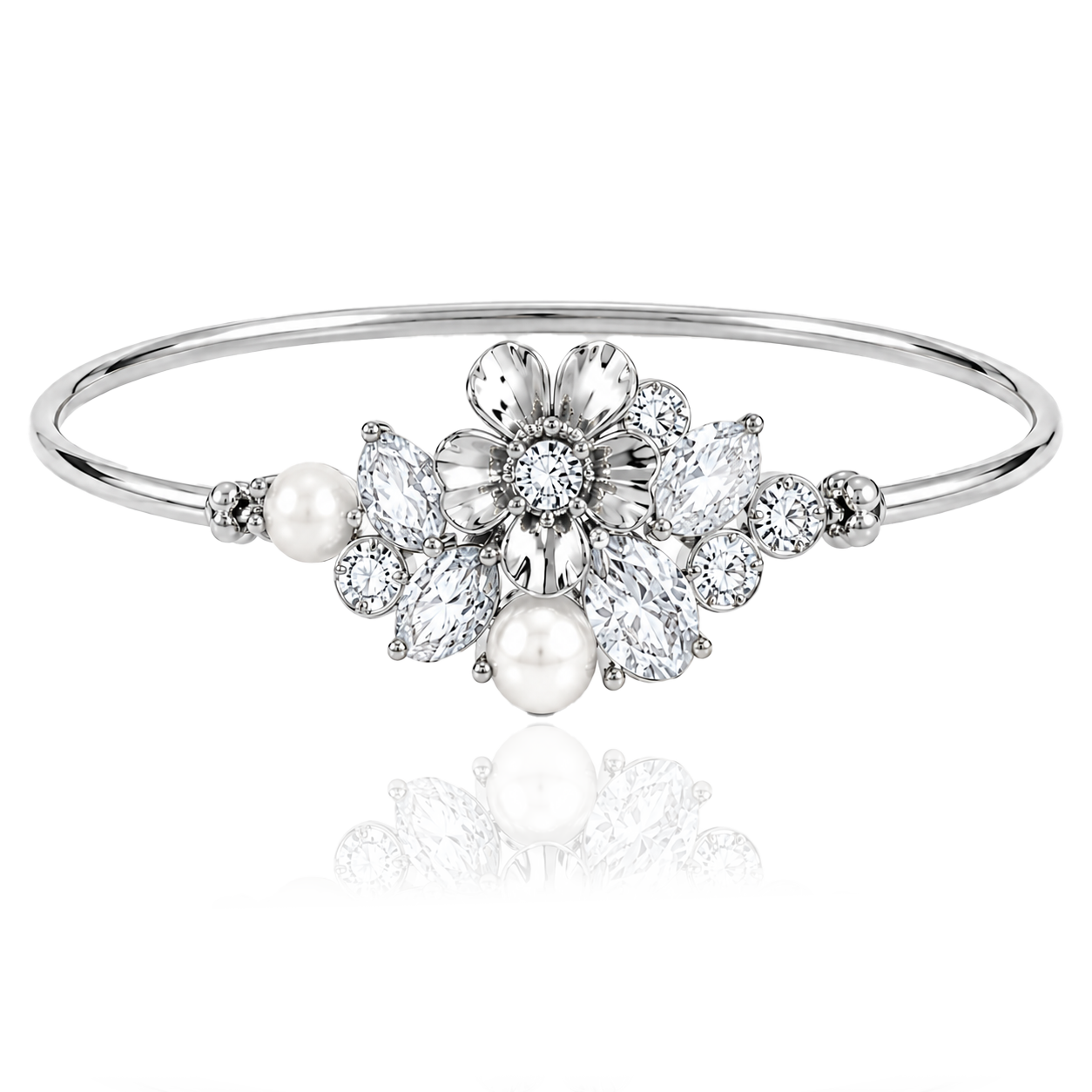 LA FLEUR GARDEN CUFF Armband Vit ( Förbeställning - Tidigast leverans vecka 37)