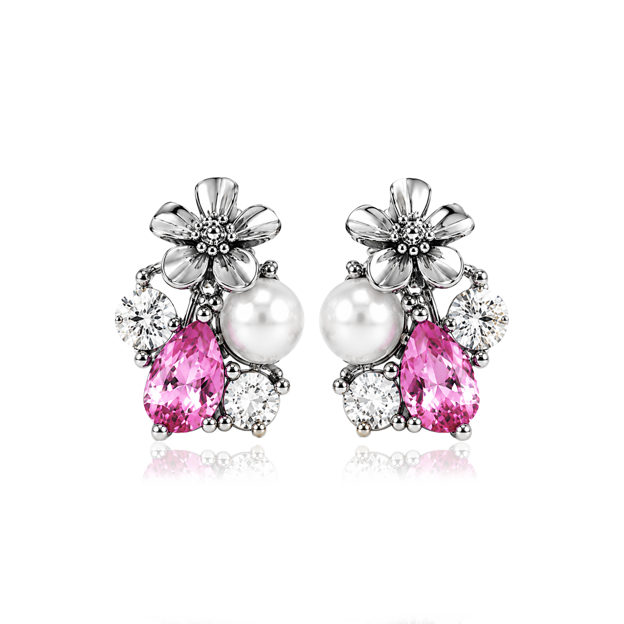 LA FLEUR GARDEN Stud Örhängen Mjuk rosa ( Förbeställning - Tidigast leverans vecka 37)