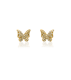 BUTTERFLY SPARKLE STUD EARRINGS