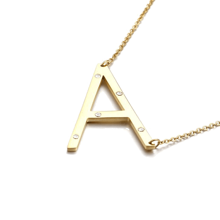 IOAKU-Letter-Necklace-A-Gold