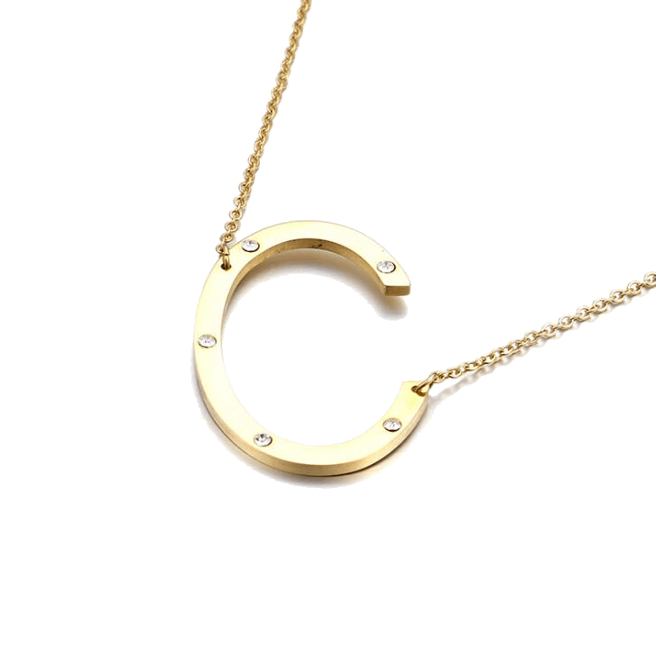 IOAKU-Letter-Necklace-C-Gold