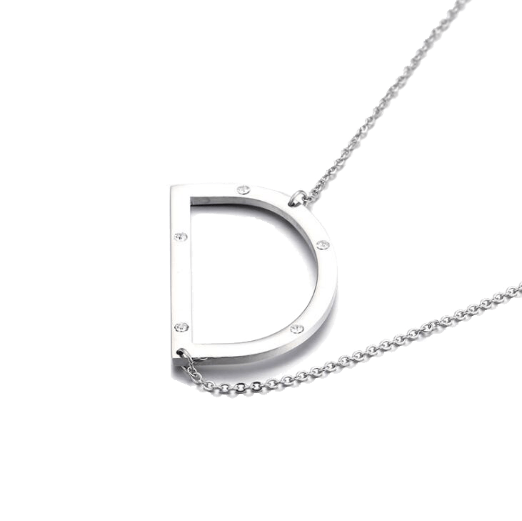 IOAKU-Letter-Necklace-D-Silver