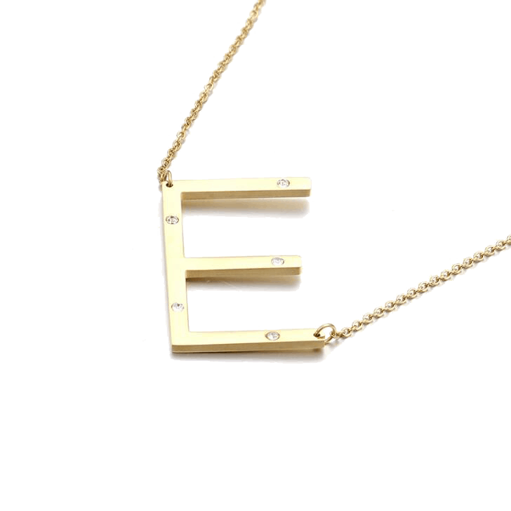 IOAKU-Letter-Necklace-E-Gold
