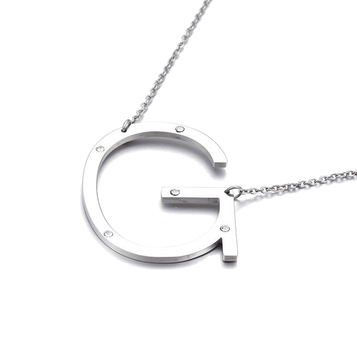IOAKU-Letter-Necklace-G-Silver