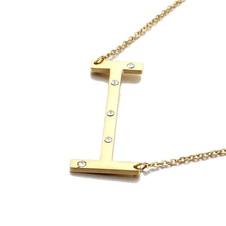 IOAKU-Letter-Necklace-I-Gold