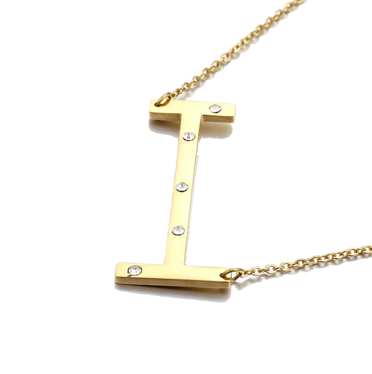 IOAKU-Letter-Necklace-I-Gold