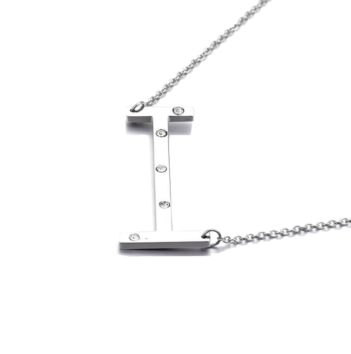 IOAKU-Letter-Necklace-I-Silver
