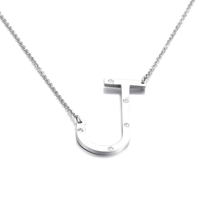 IOAKU-Letter-Necklace-J-Silver
