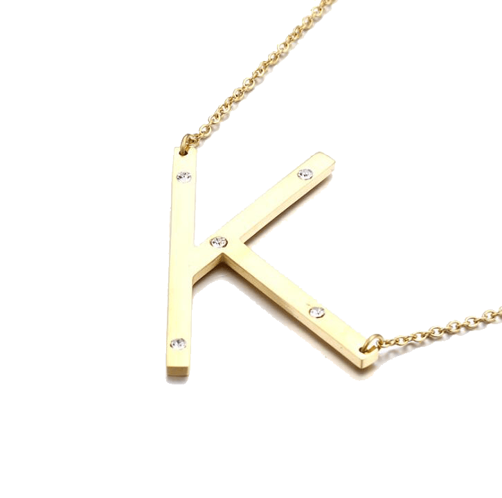 IOAKU-Letter-Necklace-K-Gold