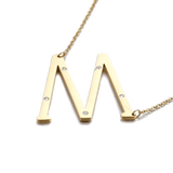 IOAKU-Letter-Necklace-M-Gold