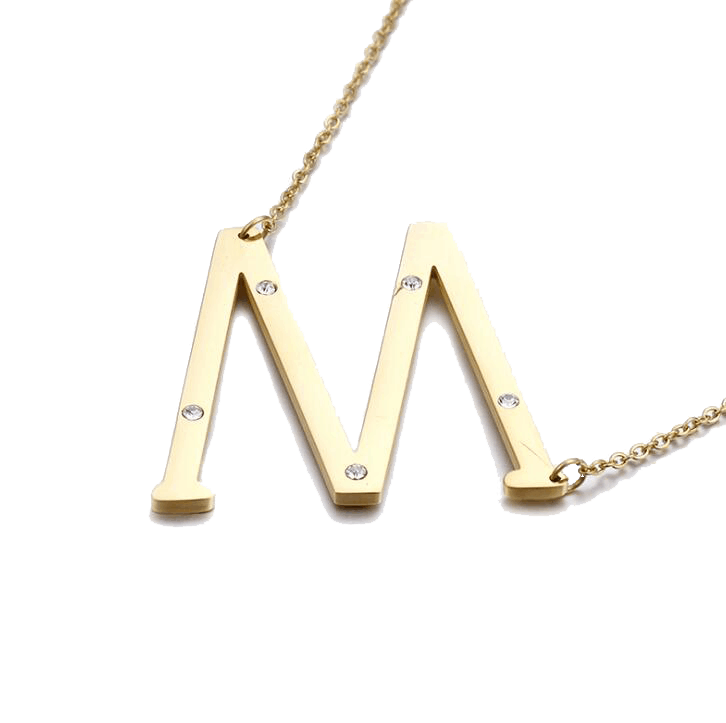 IOAKU-Letter-Necklace-M-Gold