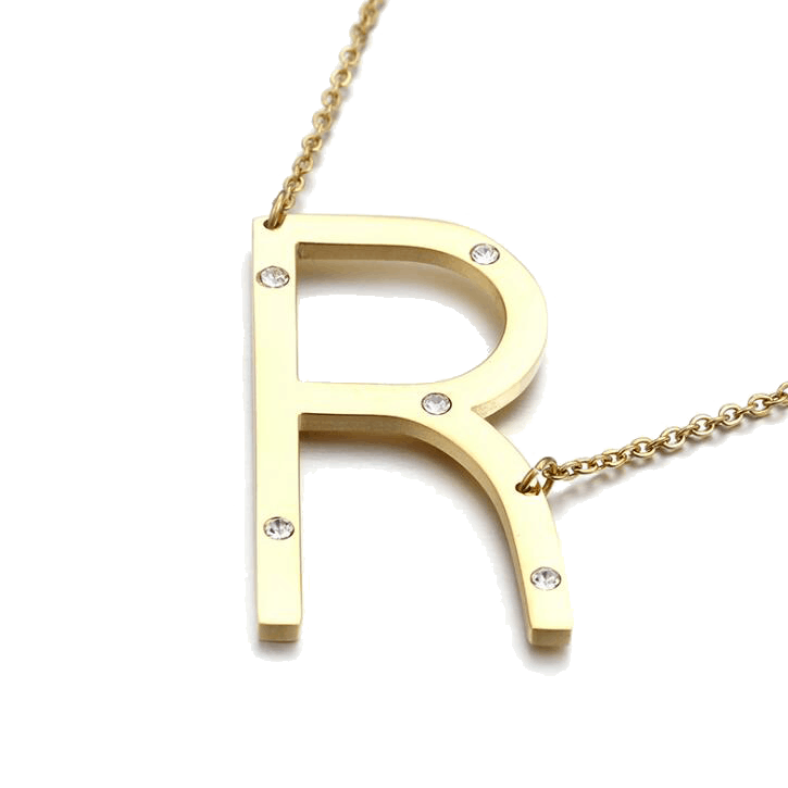 IOAKU-Letter-Necklace-R-Gold