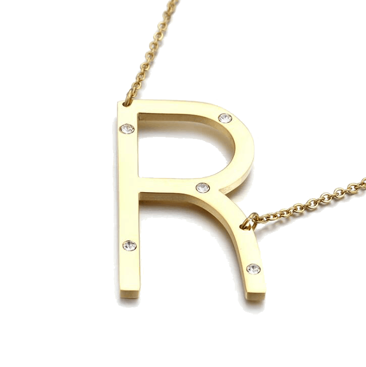 IOAKU-Letter-Necklace-R-Gold