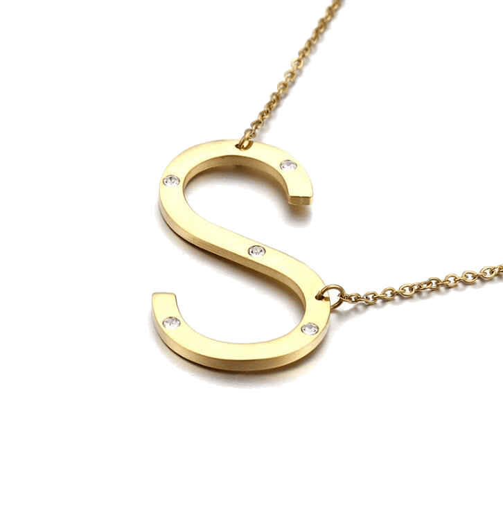 IOAKU-Letter-Necklace-S-Gold