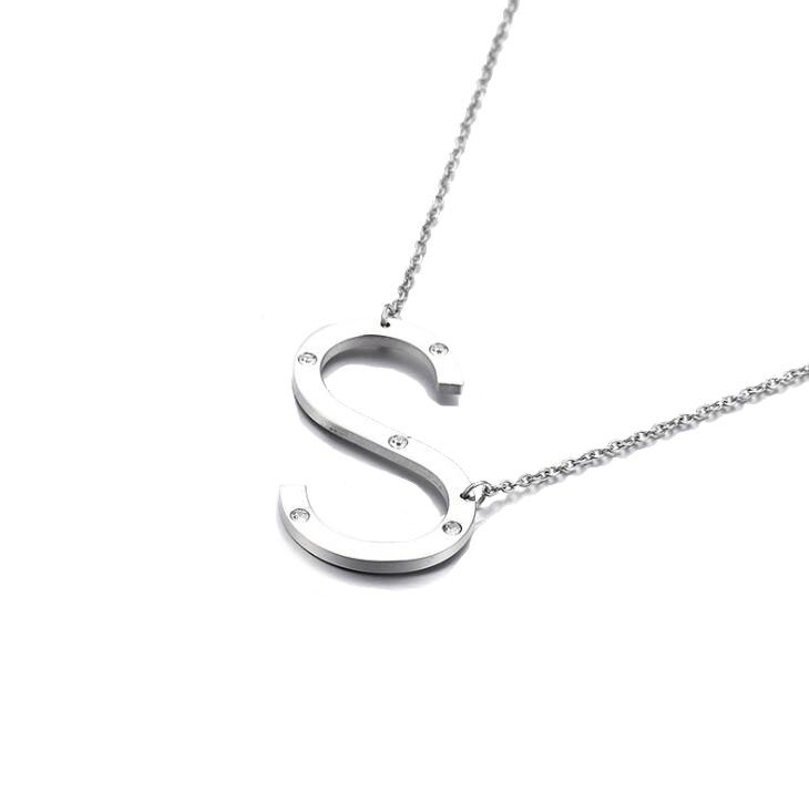 IOAKU-Letter-Necklace-S-Silver