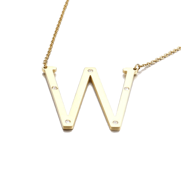 IOAKU-Letter-Necklace-W-Gold